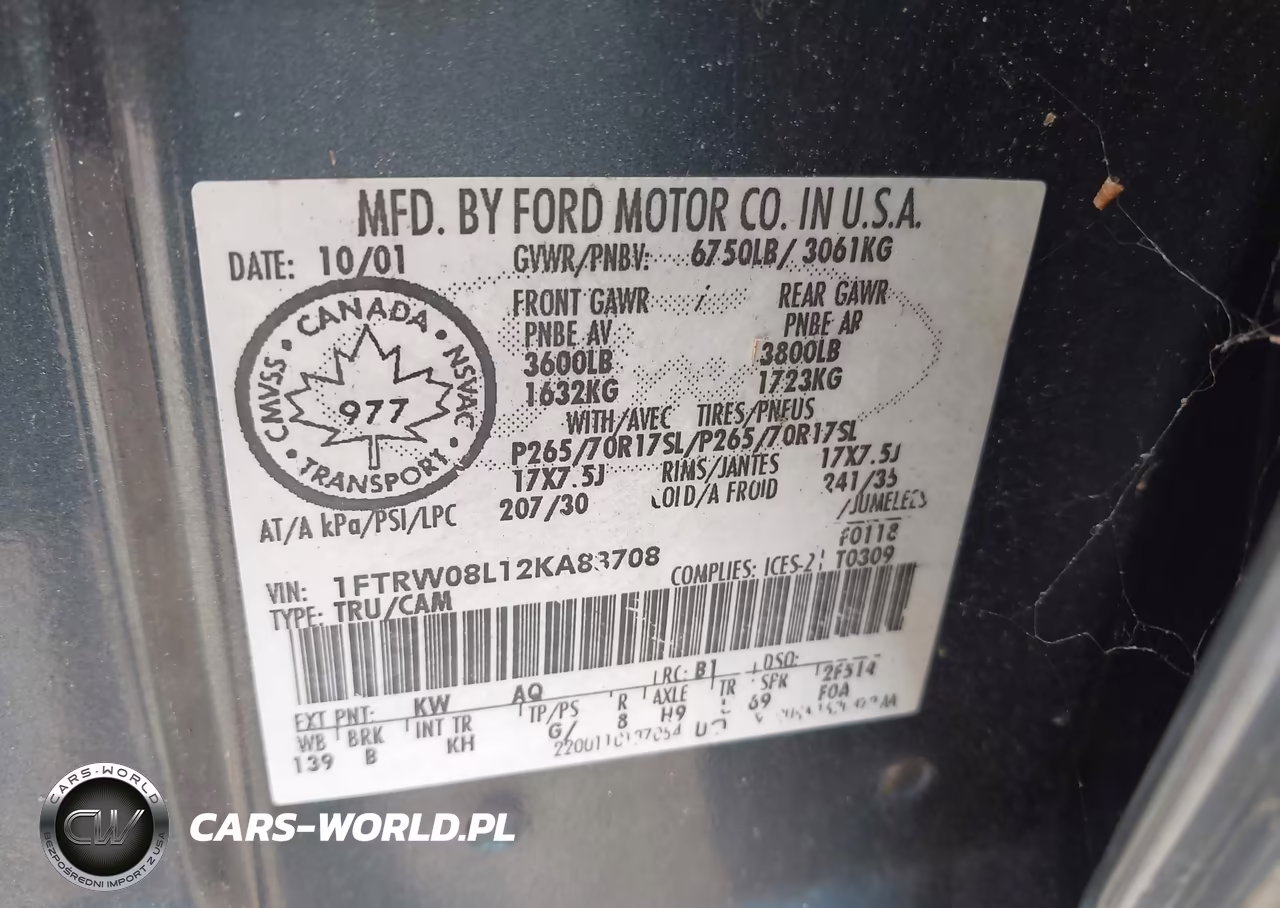 2002 Ford F-150 Lariat-Xlt VIN:1FTRW08L12KA83708 - 9