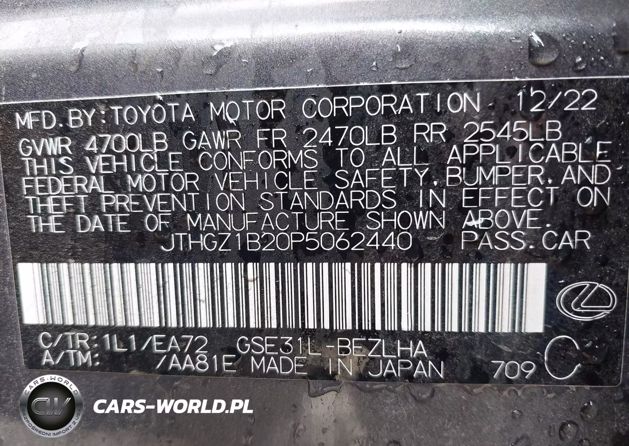 2023 Lexus Is 350 F Sport VIN:JTHGZ1B20P5062440 - 9