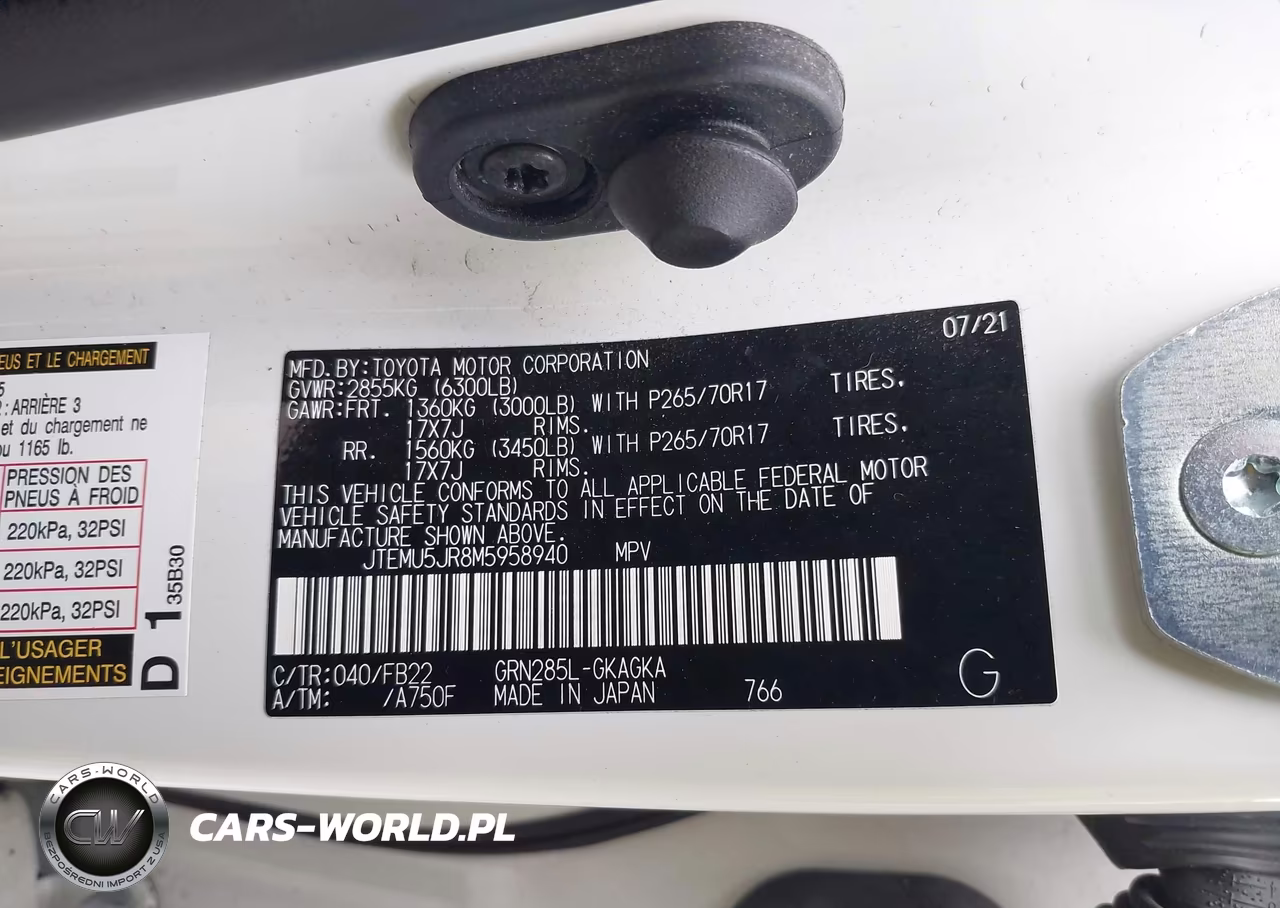 2021 Toyota 4Runner Sr5 VIN:JTEMU5JR8M5958940 - 9
