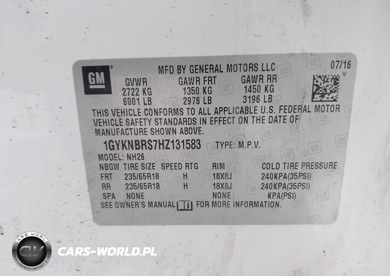 2017 Cadillac Xt5 Luxury VIN:1GYKNBRS7HZ131583 - 9