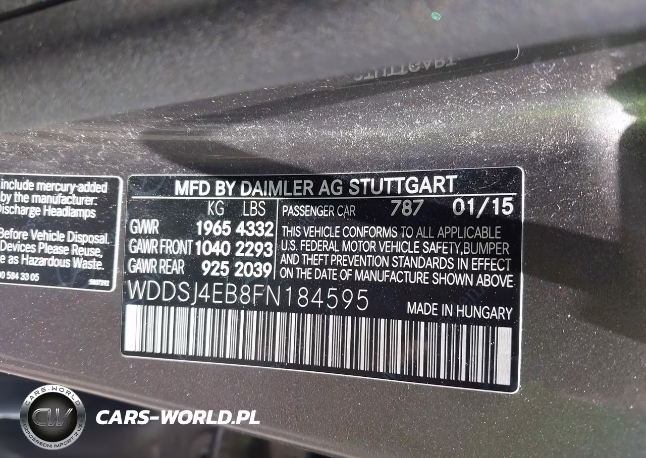 2015 Mercedes-Benz Cla 250 VIN:WDDSJ4EB8FN184595 - 9