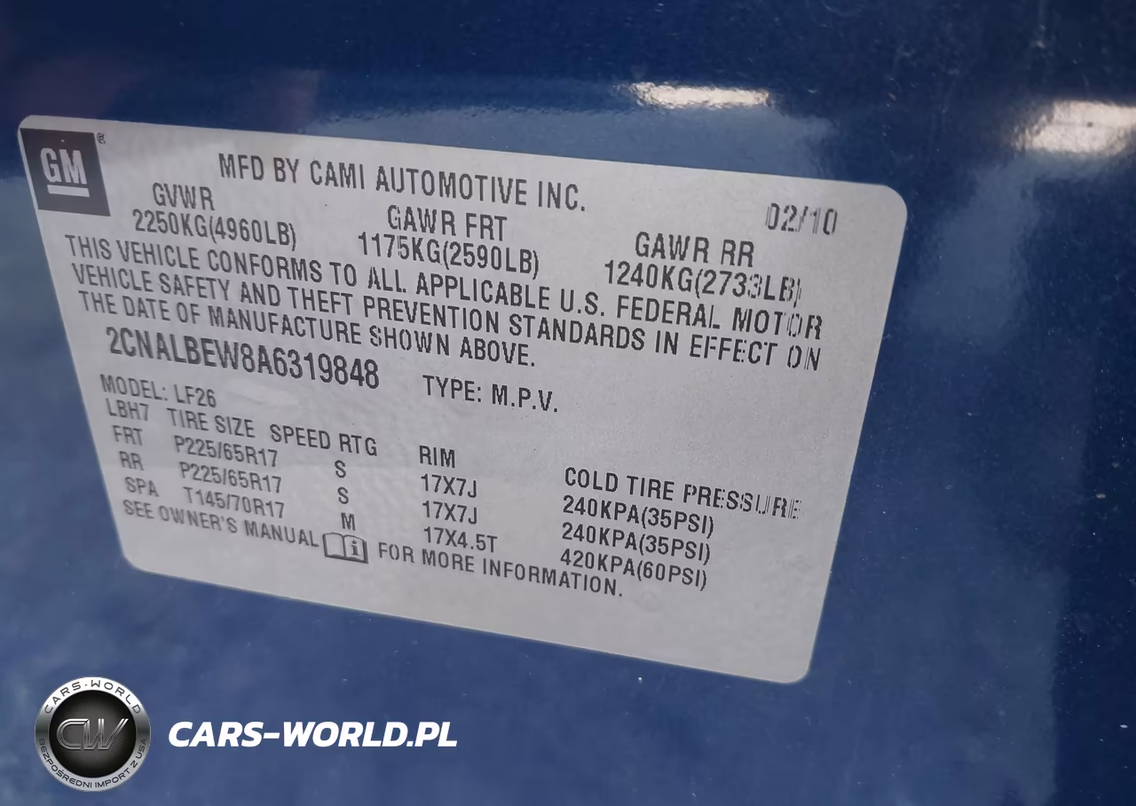 2010 Chevrolet Equinox Ls VIN:2CNALBEW8A6319848 - 9