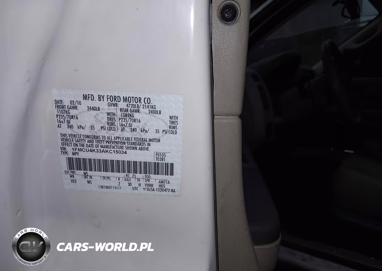 2010 Ford Escape Hybrid VIN:1FMCU4K33AKC15034 - 9