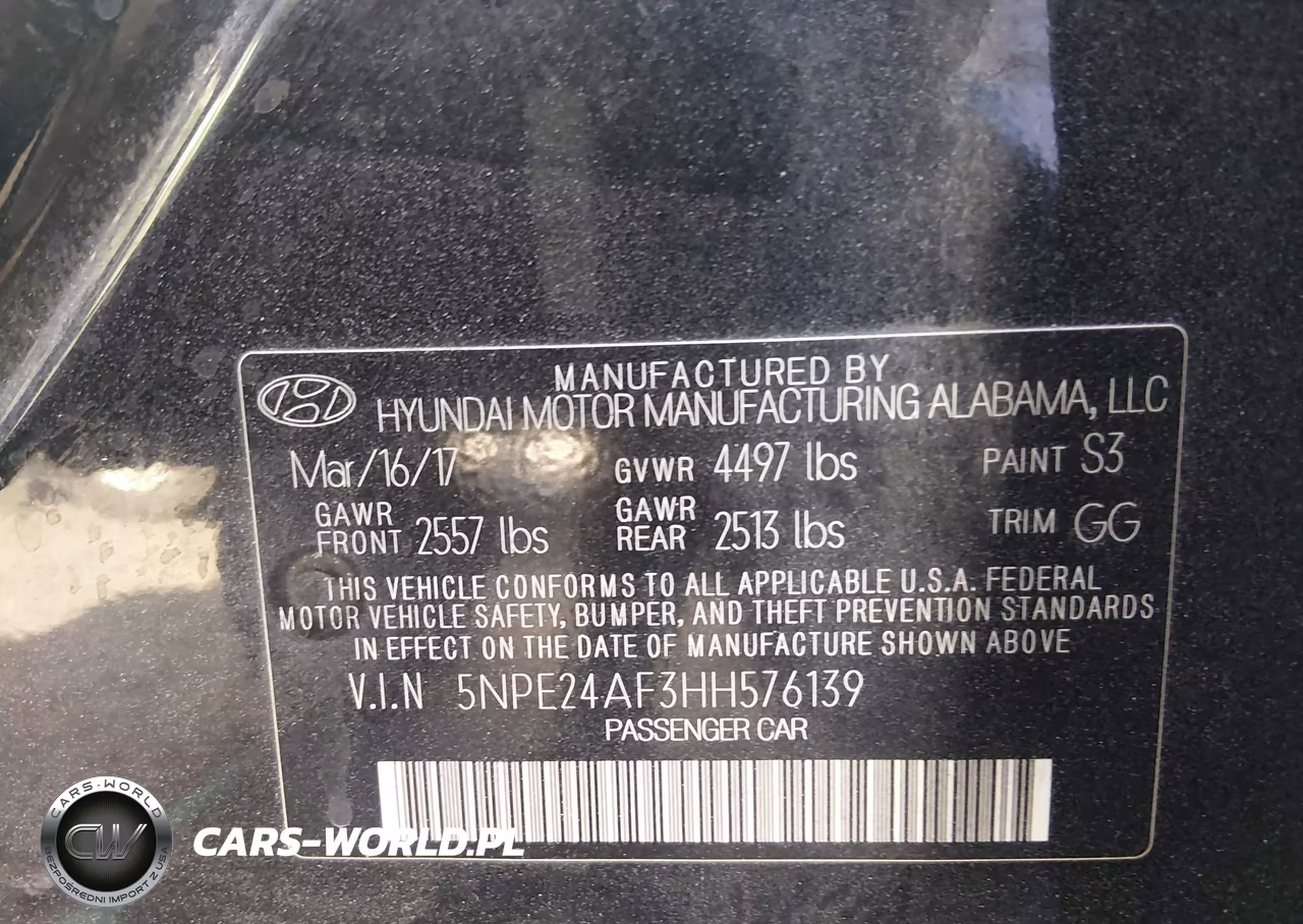 2017 Hyundai Sonata VIN:5NPE24AF3HH576139 - 9