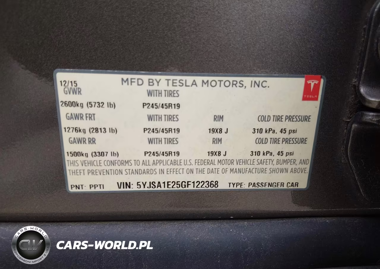 2016 Tesla Model S 60D-70D-75D-85D-90D VIN:5YJSA1E25GF122368 - 9