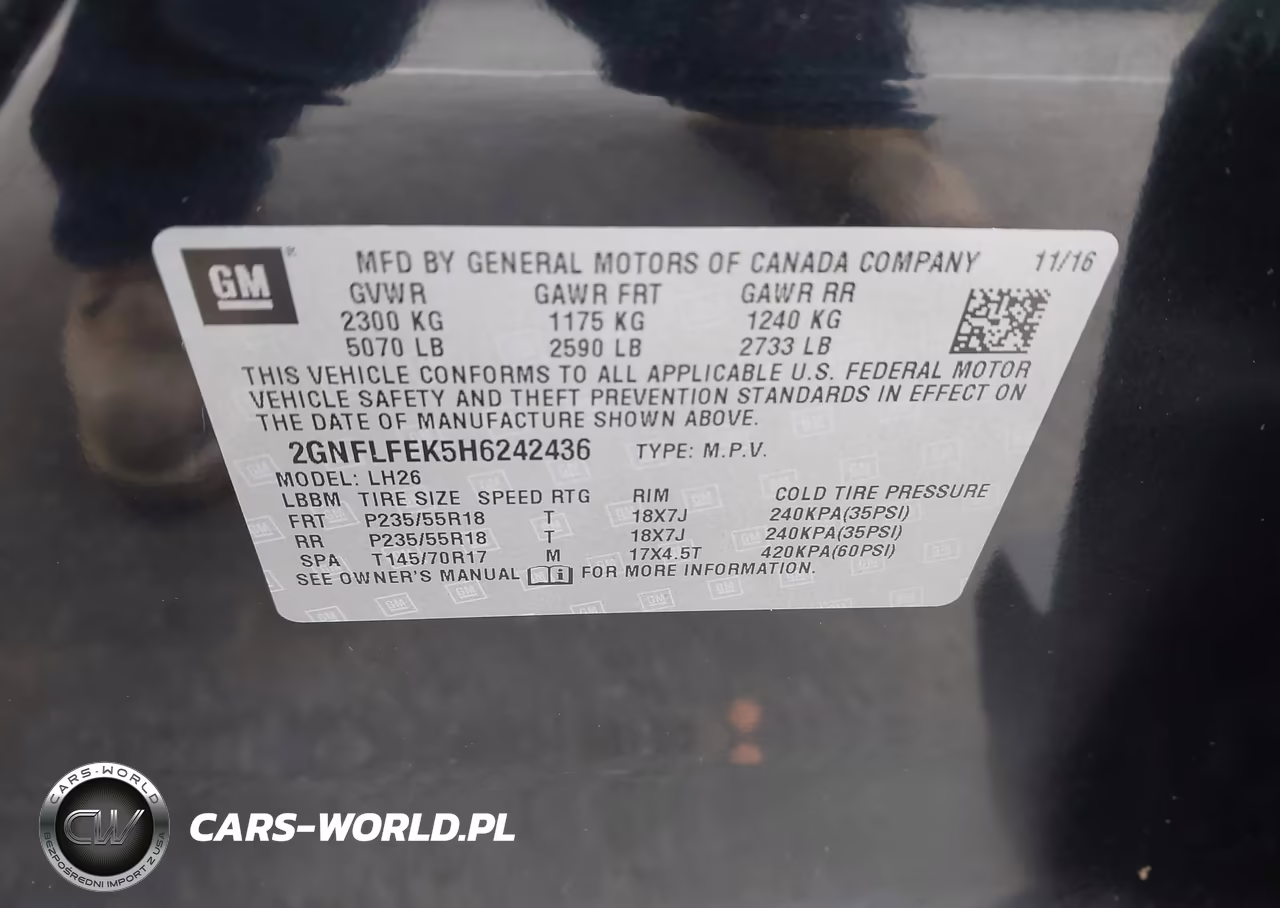 2017 Chevrolet Equinox Lt VIN:2GNFLFEK5H6242436 - 9