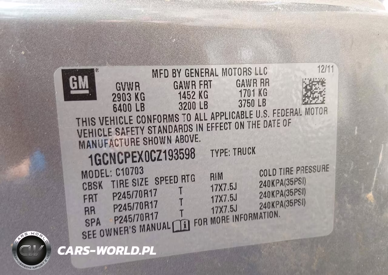 2012 Chevrolet Silverado 1500 Work Truck VIN:1GCNCPEX0CZ193598 - 9