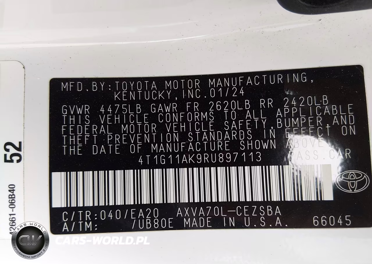 2024 Toyota Camry Se VIN:4T1G11AK9RU897113 - 9
