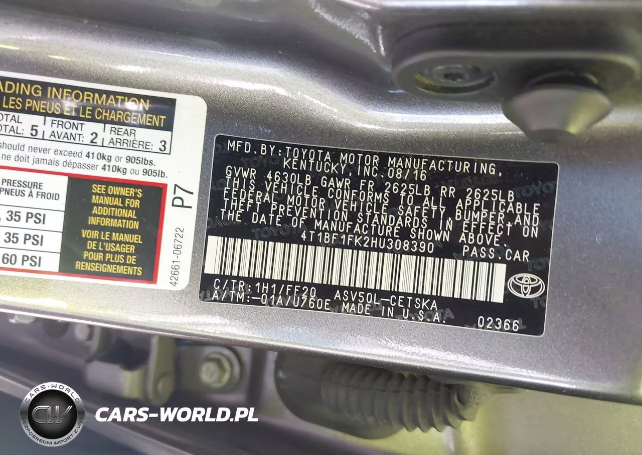 2017 Toyota Camry Se VIN:4T1BF1FK2HU308390 - 9