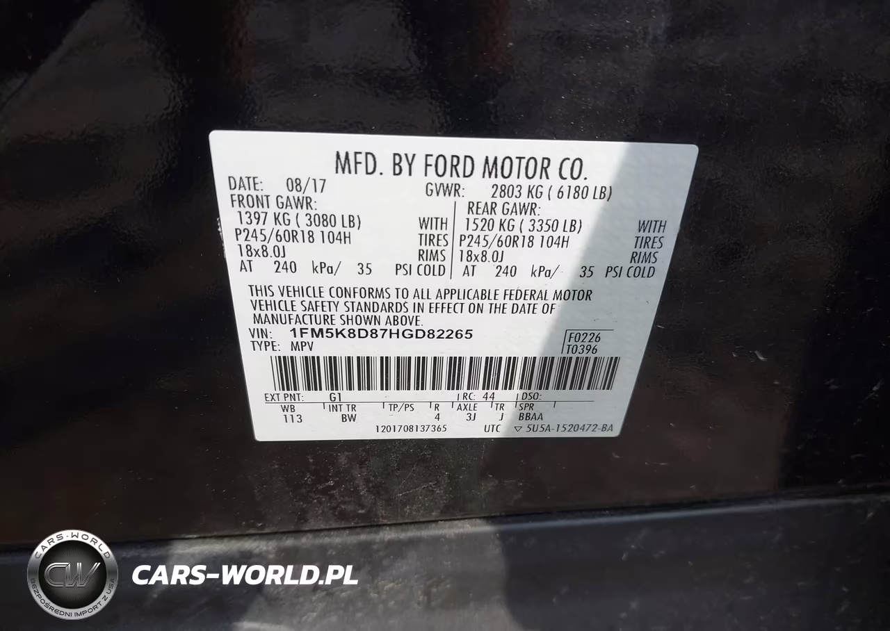 2017 Ford Explorer Xlt VIN:1FM5K8D87HGD82265 - 9