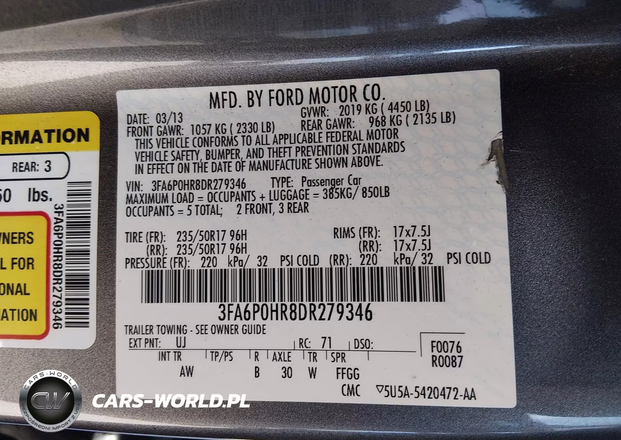 2013 Ford Fusion Se VIN:3FA6P0HR8DR279346 - 9