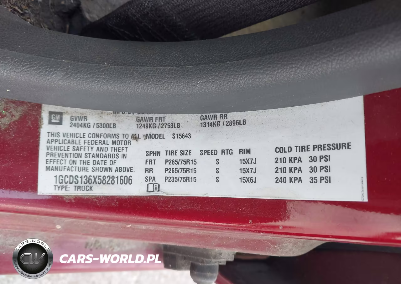 2005 Chevrolet Colorado Ls VIN:1GCDS136X58281606 - 9