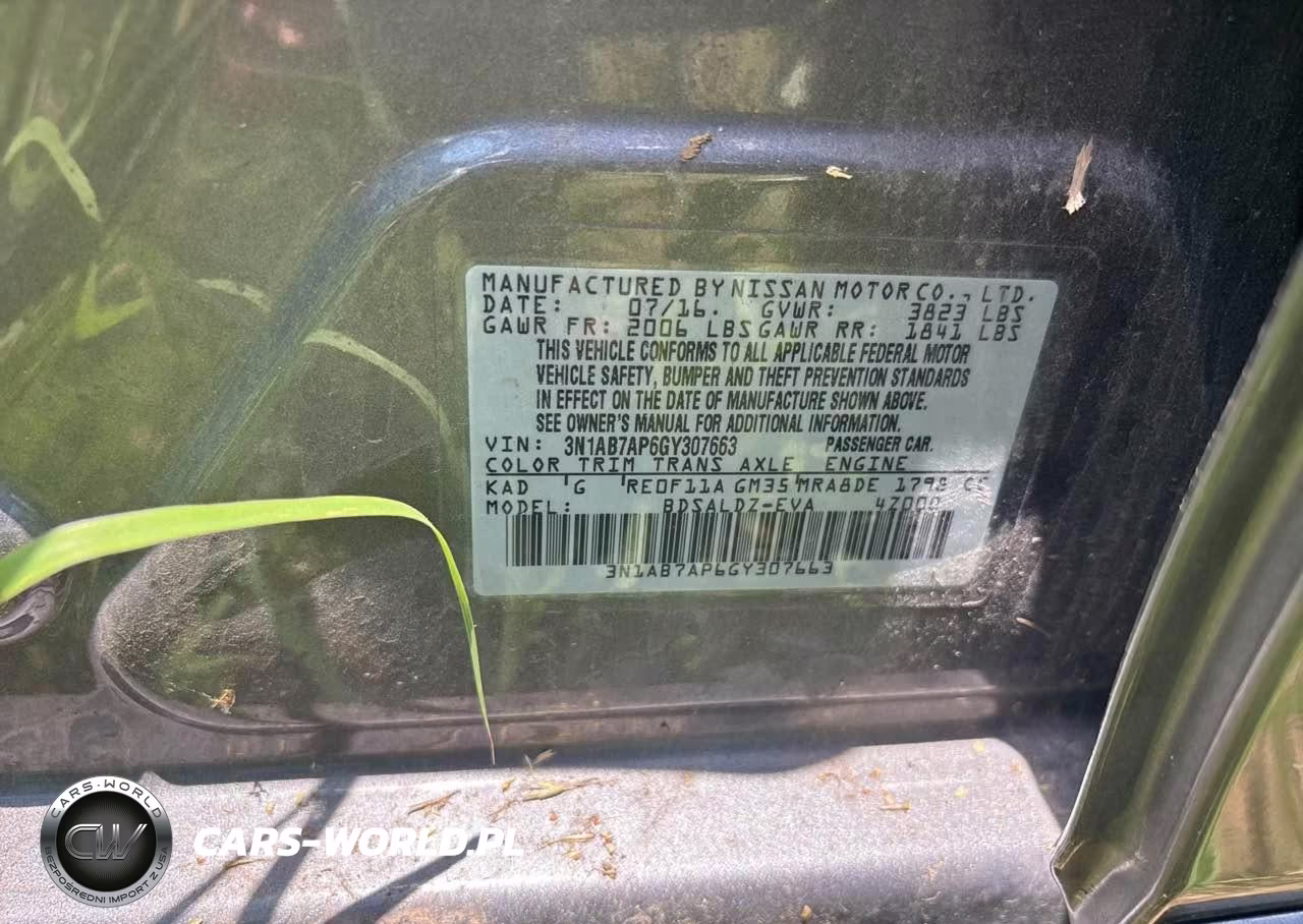 2016 Nissan Sentra Sv VIN:3N1AB7AP6GY307663 - 9