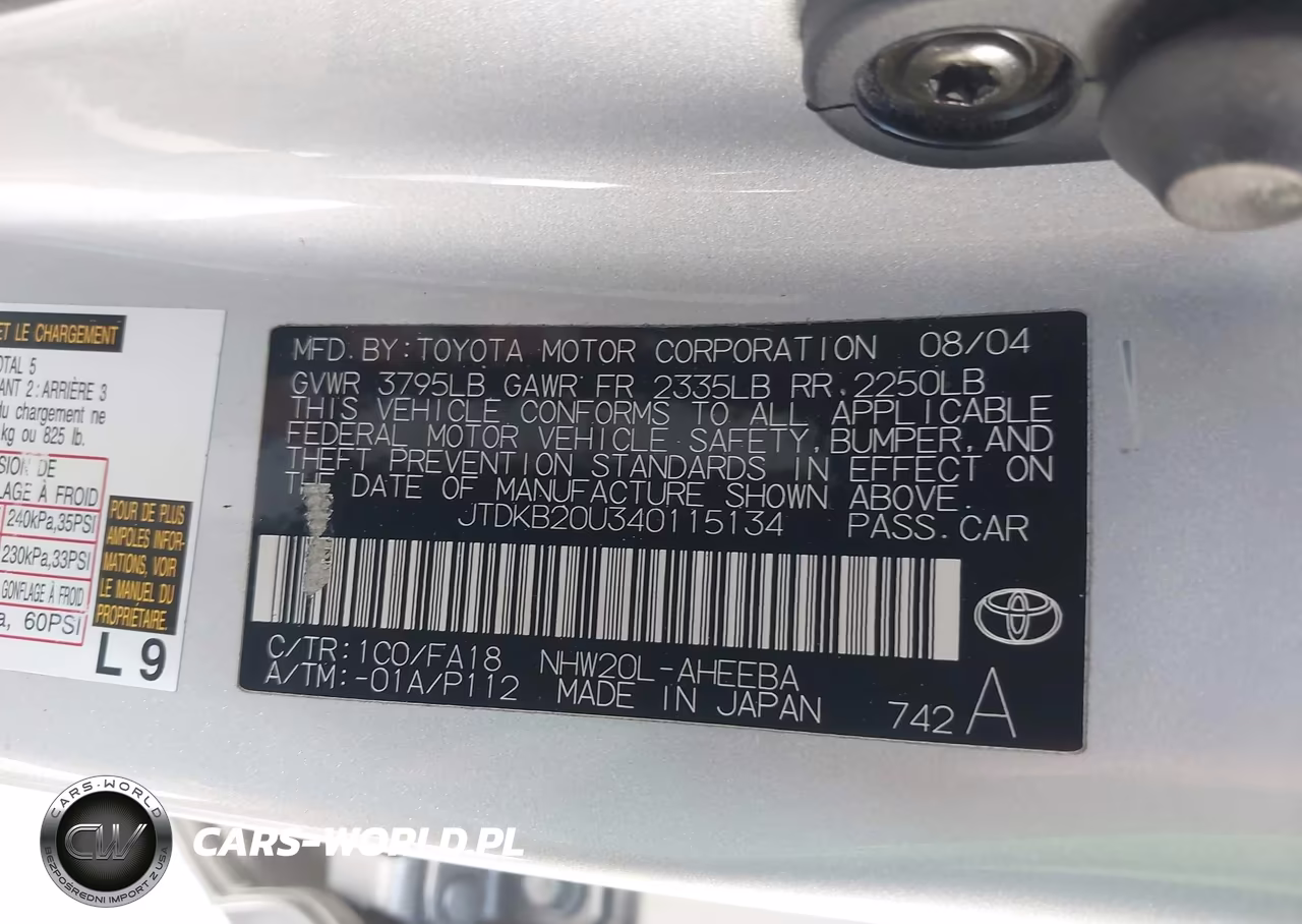 2004 Toyota Prius VIN:JTDKB20U340115134 - 9