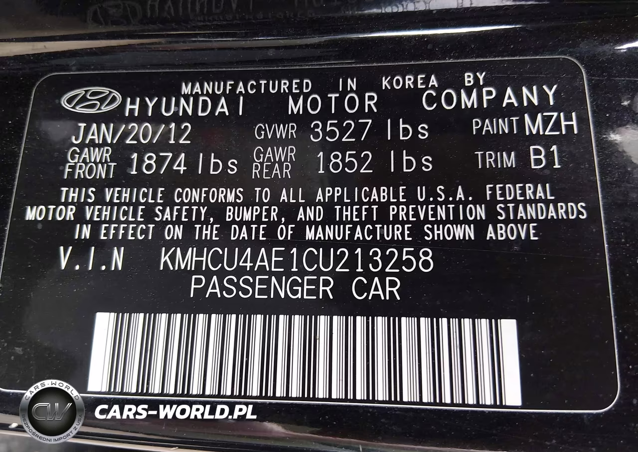 2012 Hyundai Accent Gls VIN:KMHCU4AE1CU213258 - 9
