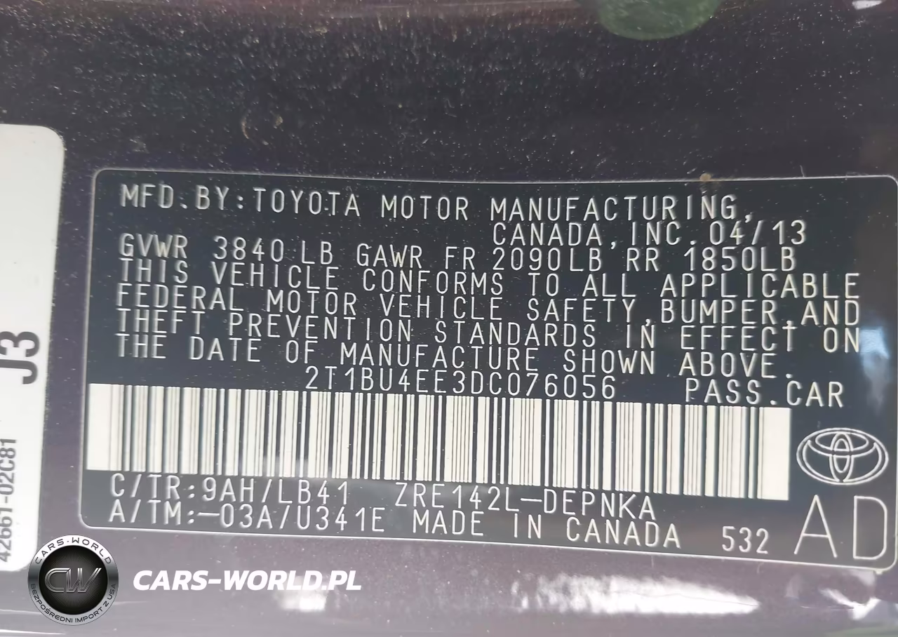 2013 Toyota Corolla Le Special Edition VIN:2T1BU4EE3DC076056 - 9