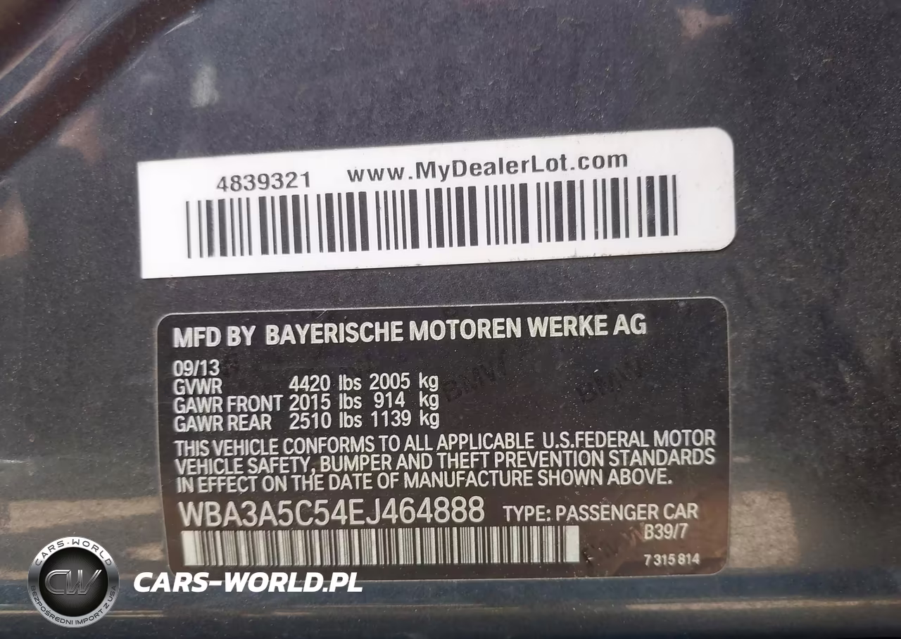 2014 BMW 328I VIN:WBA3A5C54EJ464888 - 9