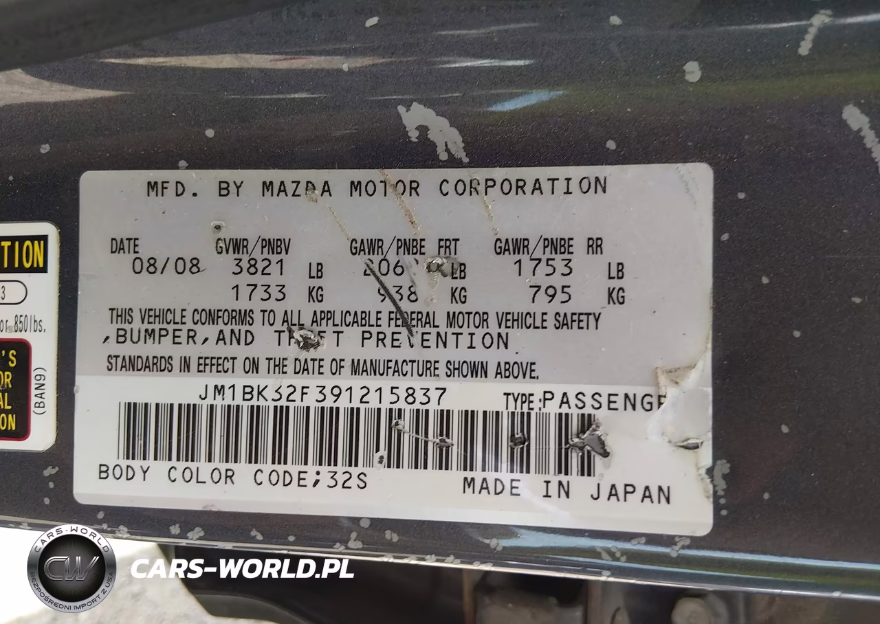2009 Mazda Mazda3 I VIN:JM1BK32F391215837 - 9
