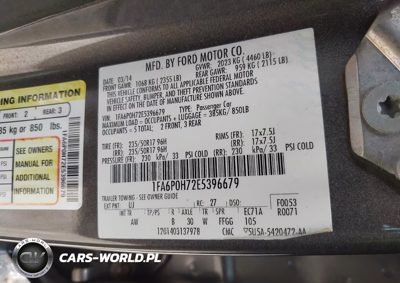 2014 Ford Fusion Se VIN:1FA6P0H72E5396679 - 9