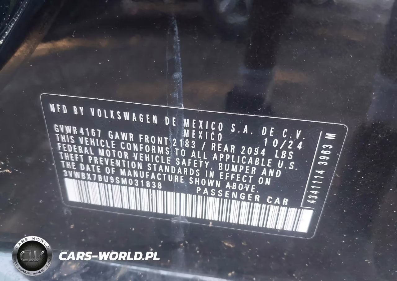 2025 Volkswagen Jetta 1.5T Sport VIN:3VWBX7BU9SM031838 - 9