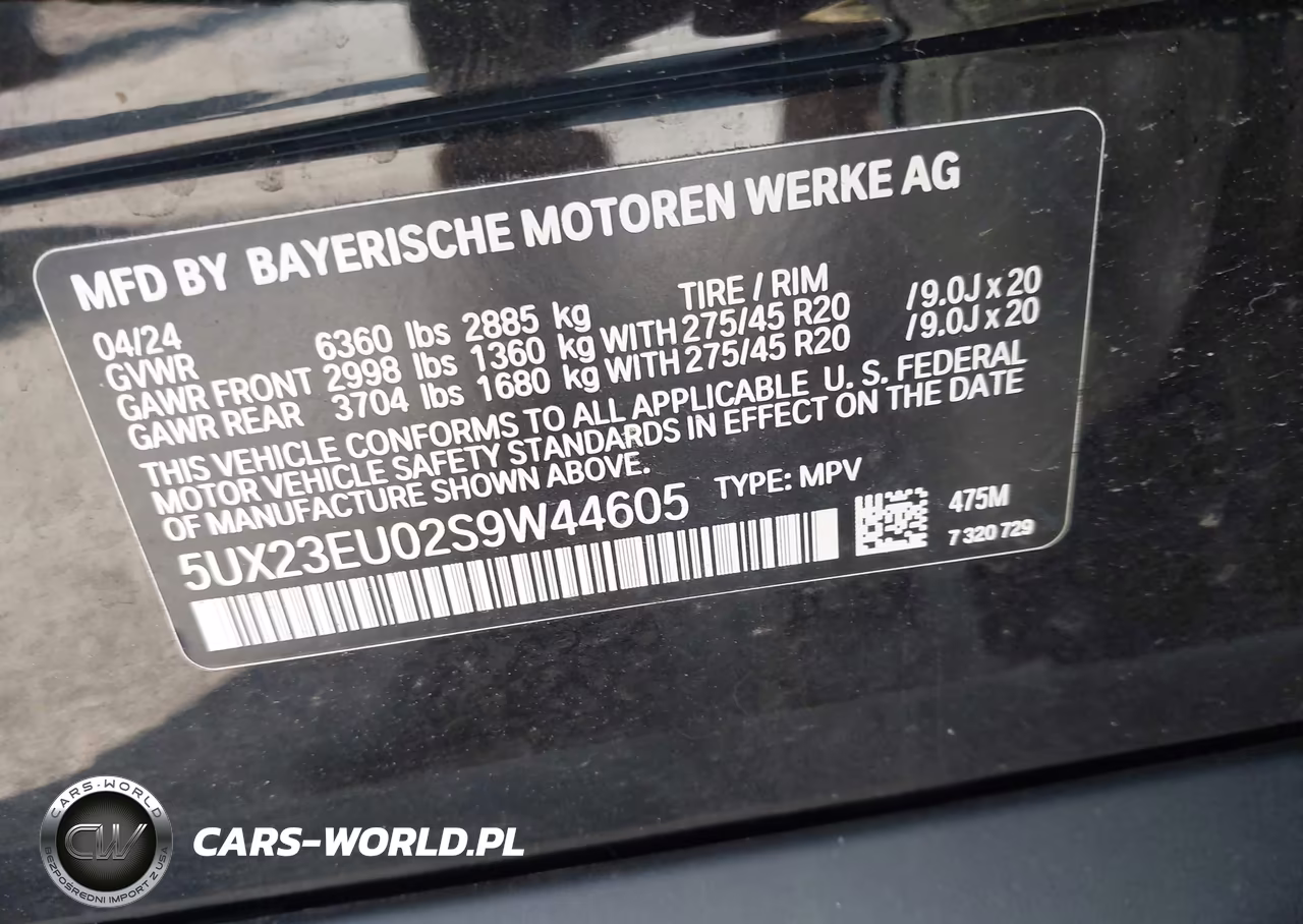 2025 BMW X5 xDrive40I VIN:5UX23EU02S9W44605 - 9