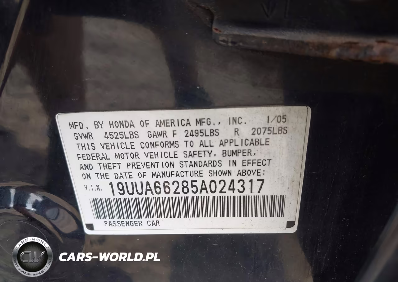 2005 Acura Tl VIN:19UUA66285A024317 - 9