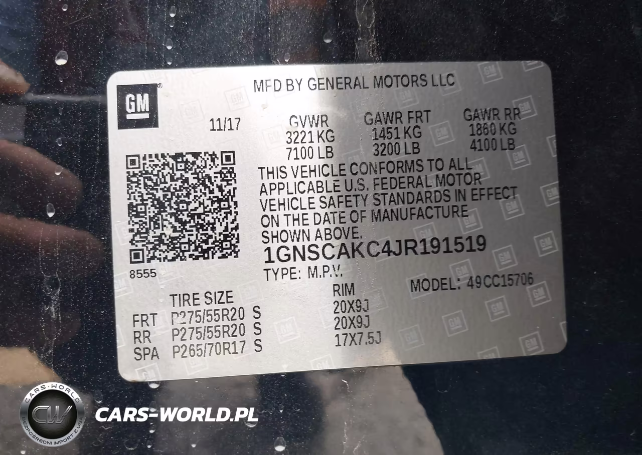 2018 Chevrolet Tahoe Ls VIN:1GNSCAKC4JR191519 - 9