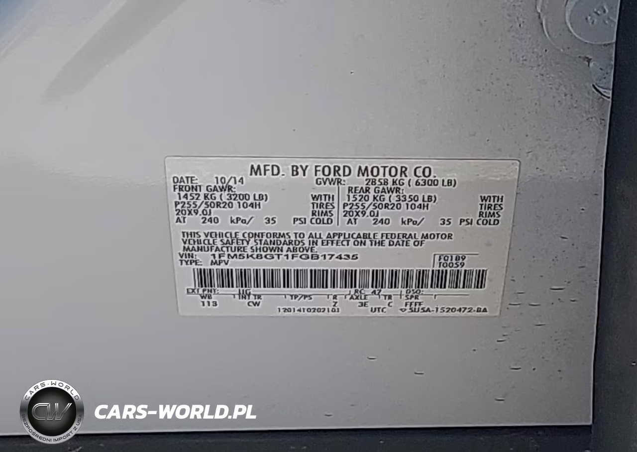 2015 Ford Explorer Sport VIN:1FM5K8GT1FGB17435 - 9