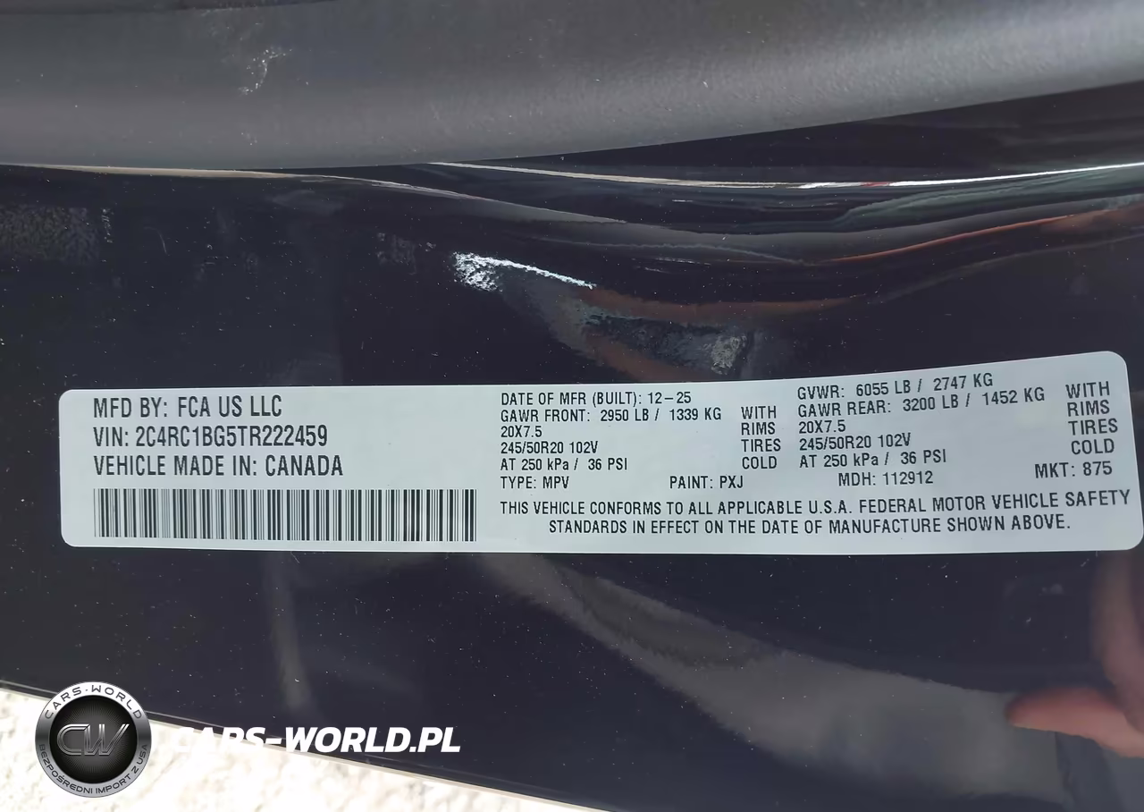 2026 Chrysler Pacifica Select VIN:2C4RC1BG5TR222459 - 9