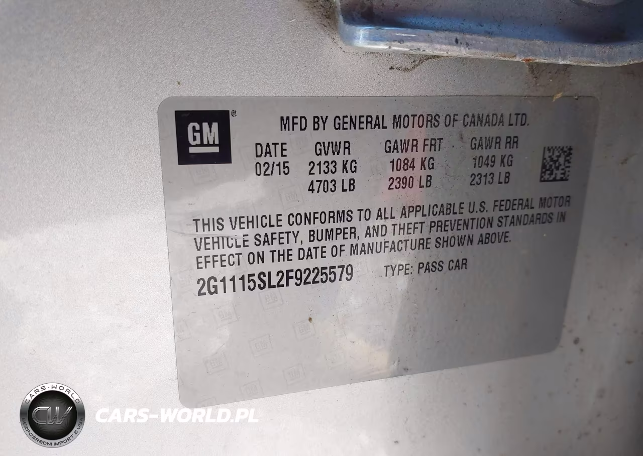 2015 Chevrolet Impala 1Lt VIN:2G1115SL2F9225579 - 9
