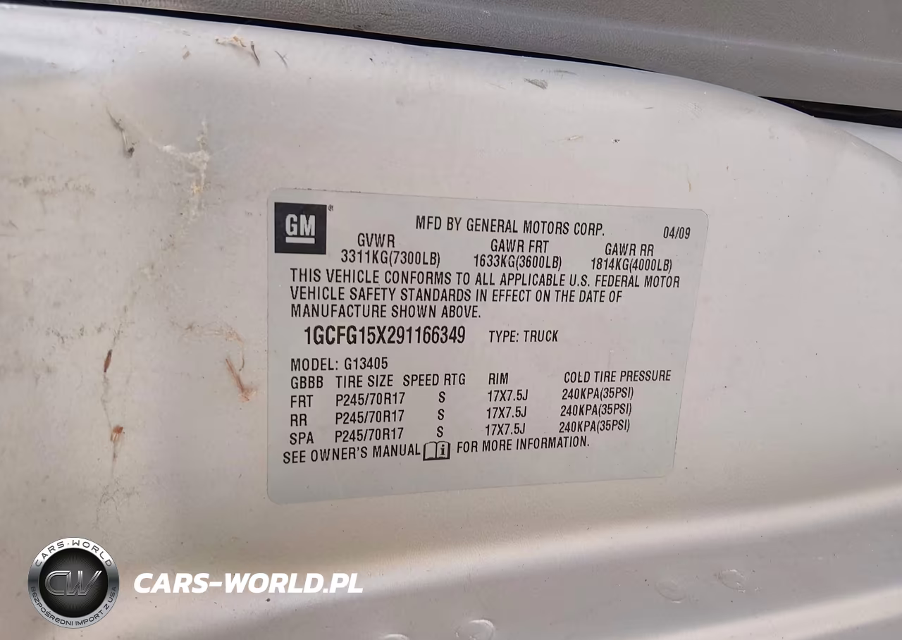 2009 Chevrolet Express Work Van VIN:1GCFG15X291166349 - 9