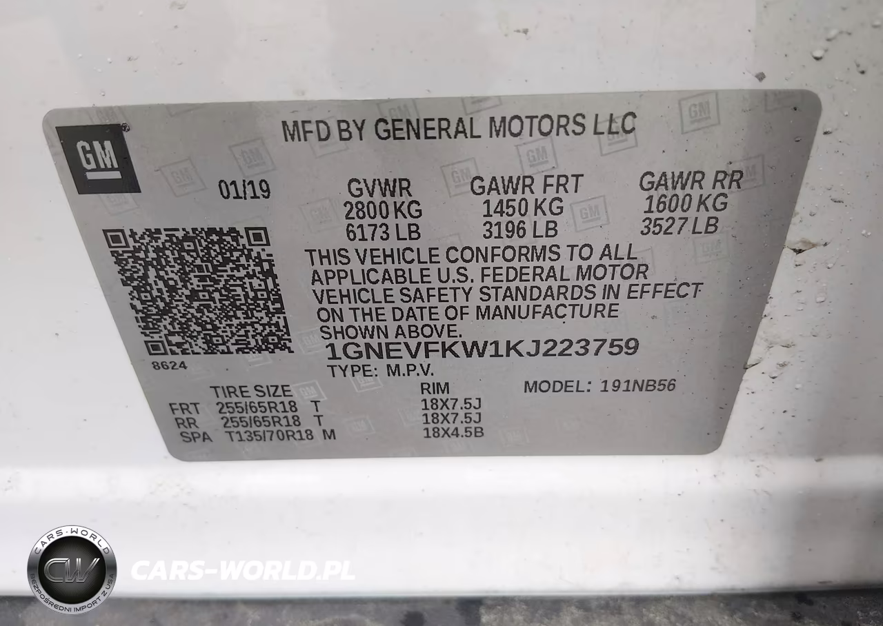 2019 Chevrolet Traverse Ls VIN:1GNEVFKW1KJ223759 - 9