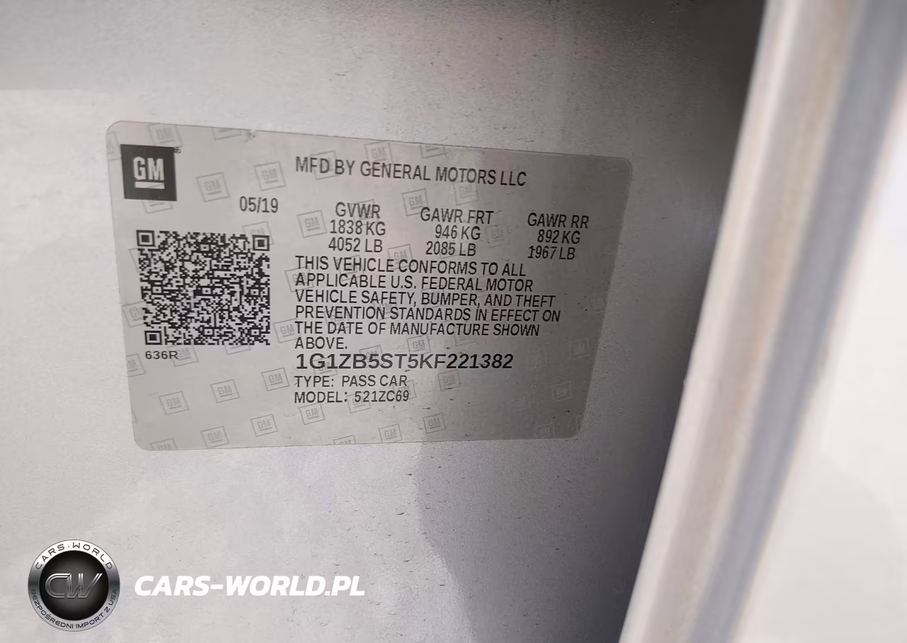 2019 Chevrolet Malibu 1Ls VIN:1G1ZB5ST5KF221382 - 9