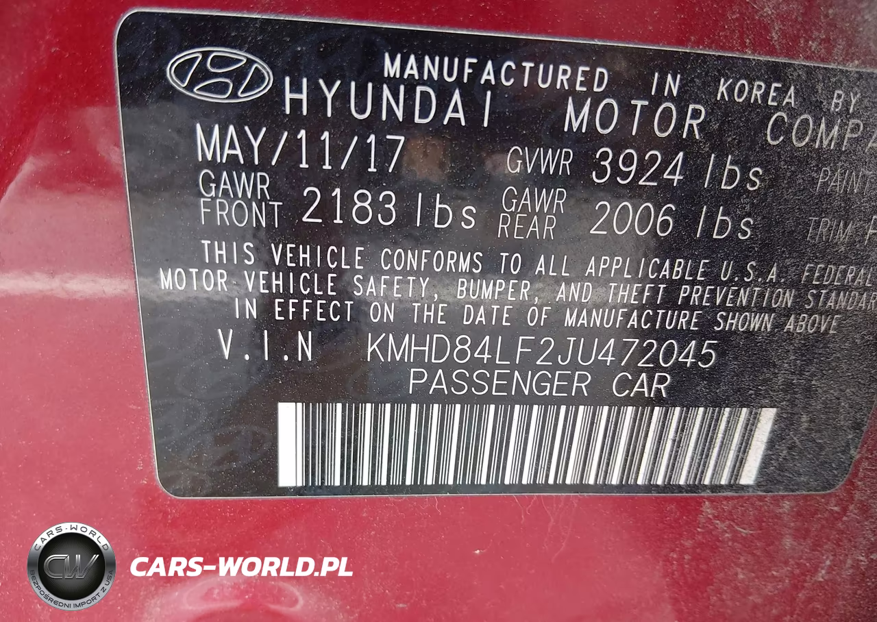 2018 Hyundai Elantra Sel VIN:KMHD84LF2JU472045 - 9