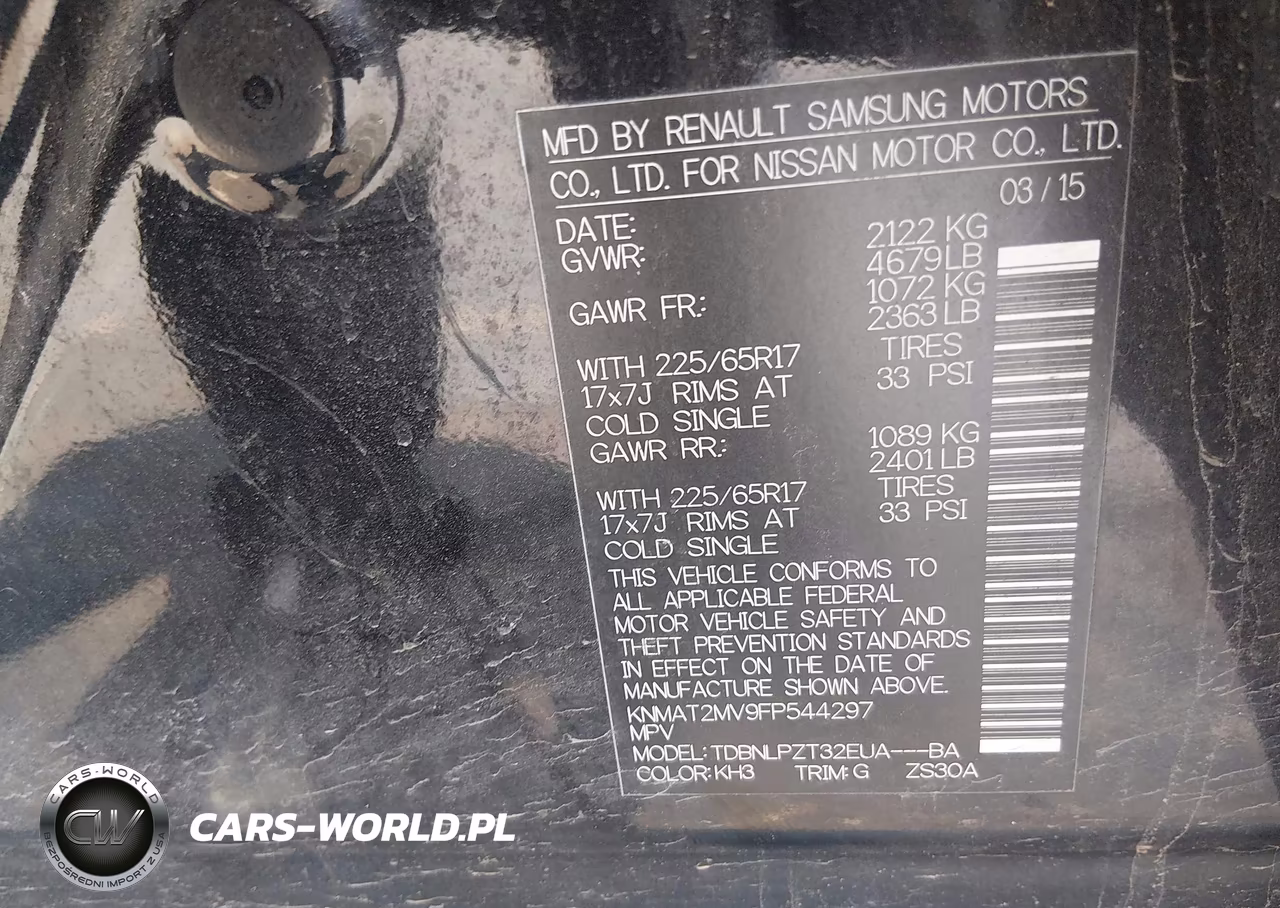 2015 Nissan Rogue S VIN:KNMAT2MV9FP544297 - 9