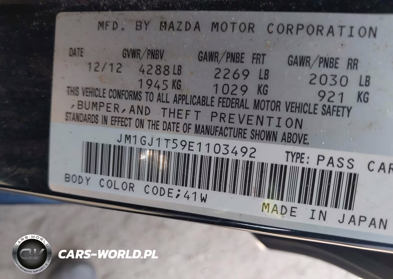 2014 Mazda Mazda6 I Touring VIN:JM1GJ1T59E1103492 - 9