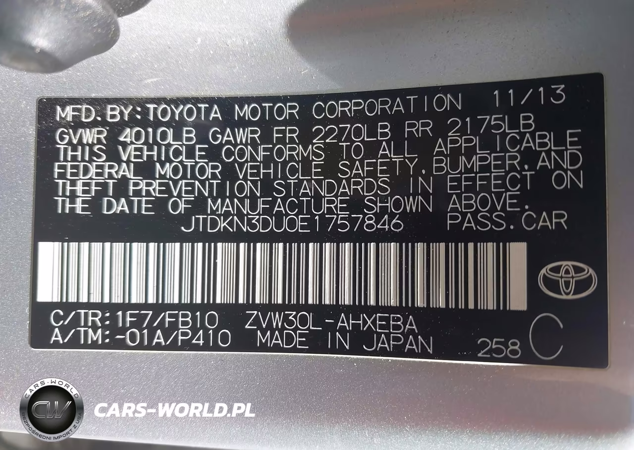 2014 Toyota Prius VIN:JTDKN3DU0E1757846 - 9