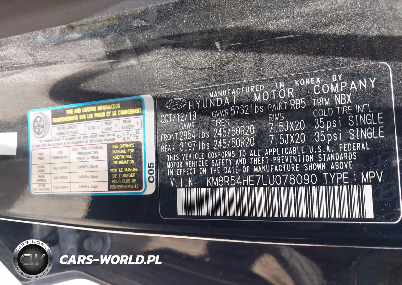 2020 Hyundai Palisade Limited VIN:KM8R54HE7LU078090 - 9