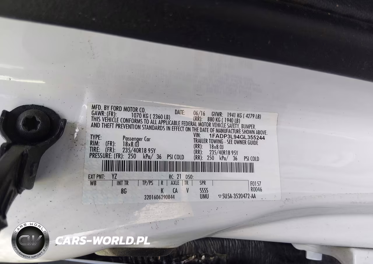 2016 Ford Focus St VIN:1FADP3L94GL355244 - 9