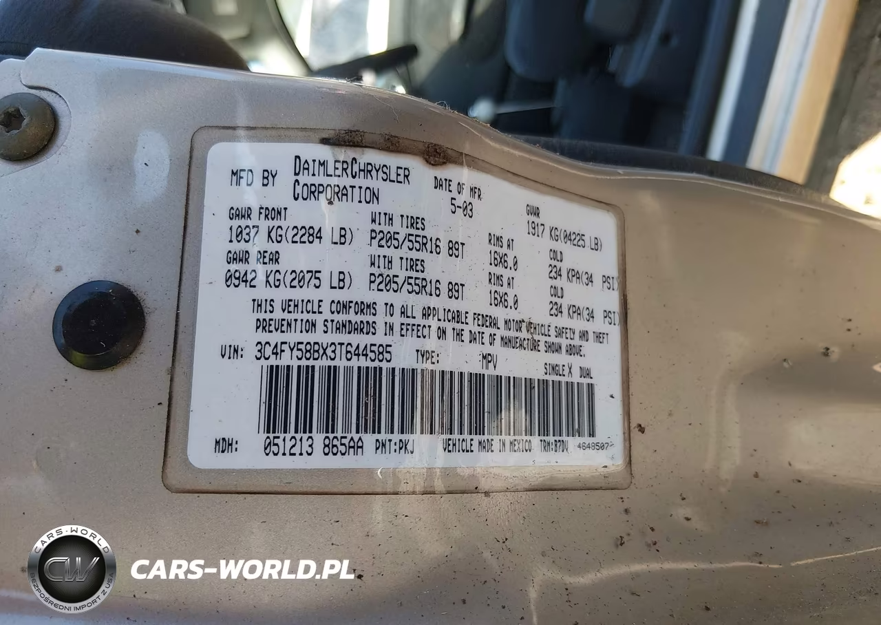 2003 Chrysler Pt Cruiser Touring VIN:3C4FY58BX3T644585 - 9