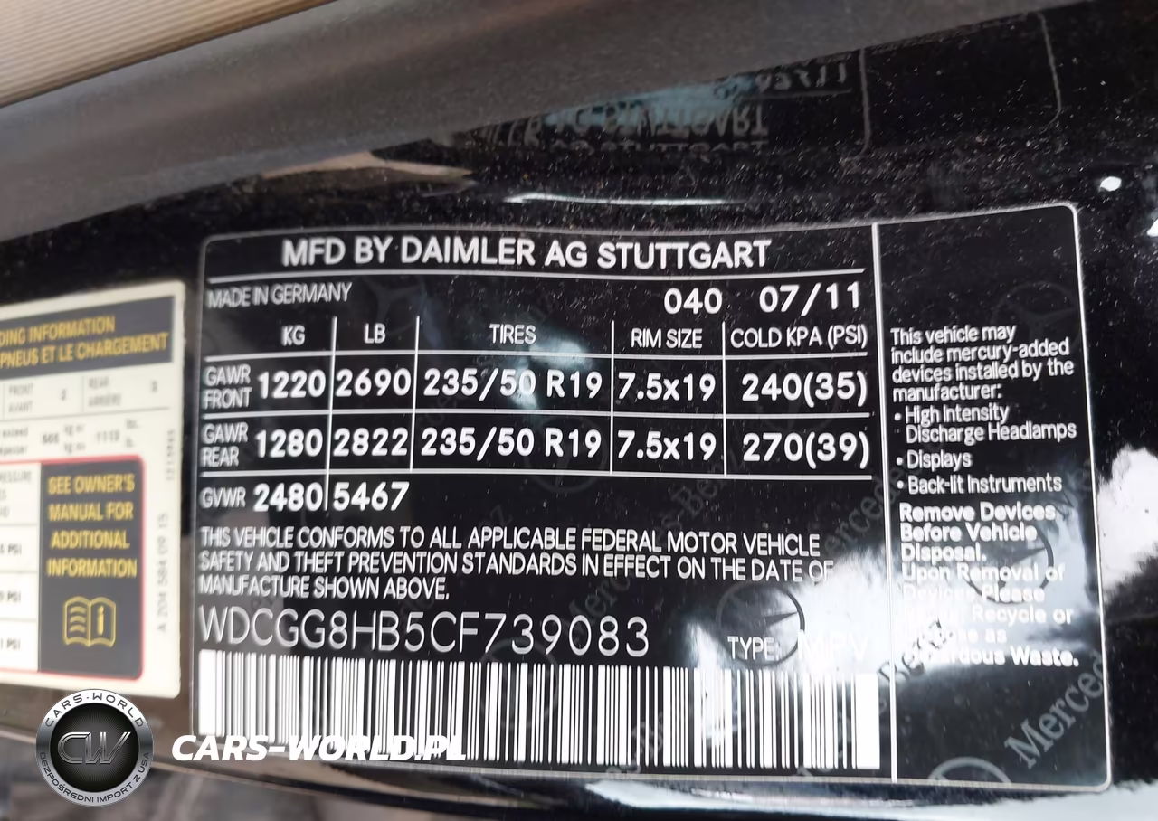 2012 Mercedes-Benz Glk 350 4Matic VIN:WDCGG8HB5CF739083 - 9