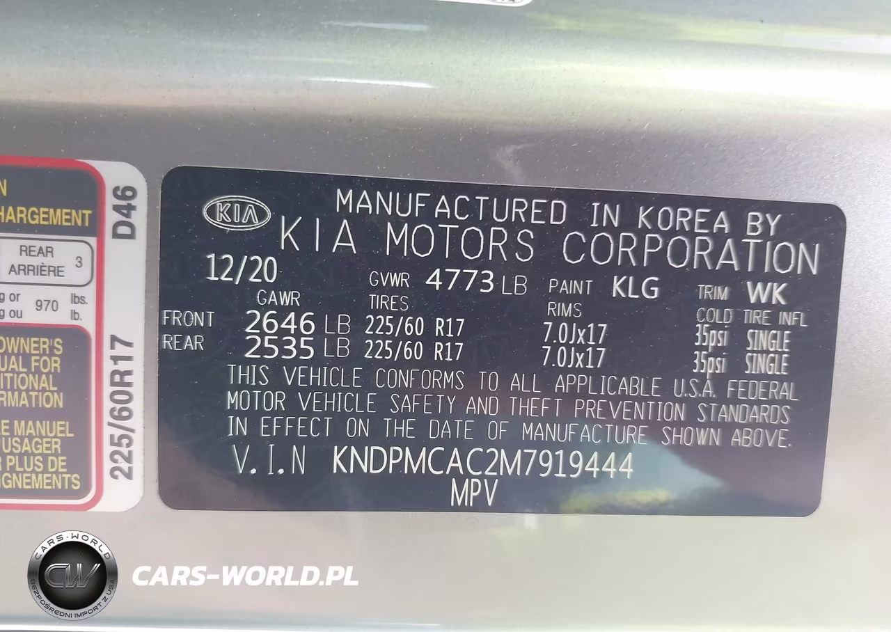 2021 Kia Sportage Lx VIN:KNDPMCAC2M7919444 - 9