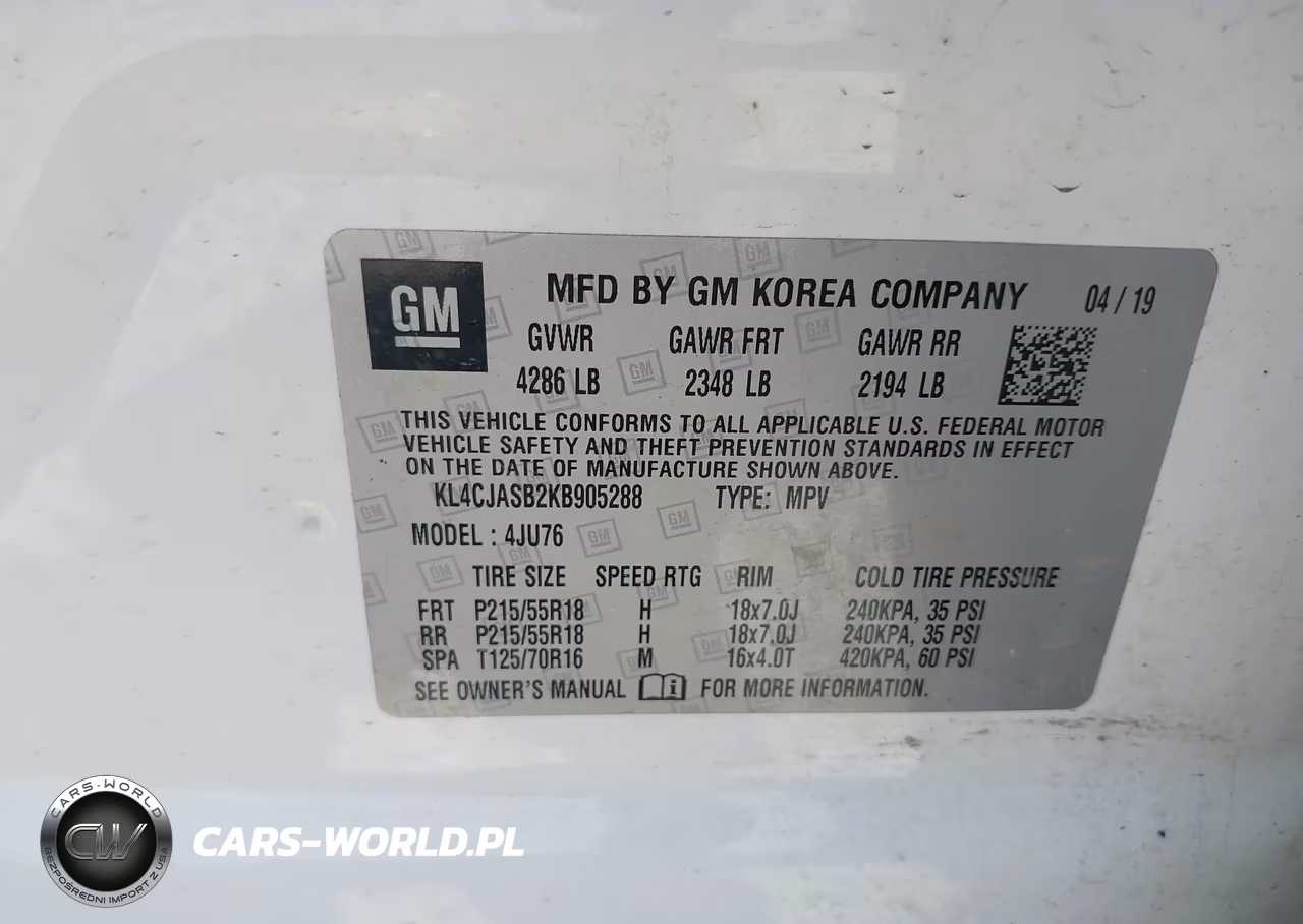 2019 Buick Encore Fwd Preferred VIN:KL4CJASB2KB905288 - 9