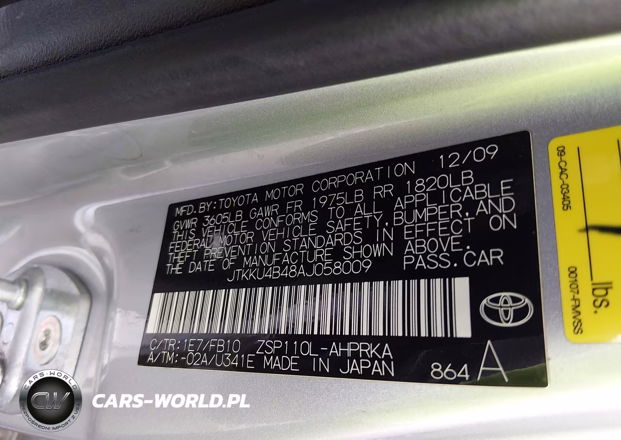 2010 Scion Xd VIN:JTKKU4B48AJ058009 - 9