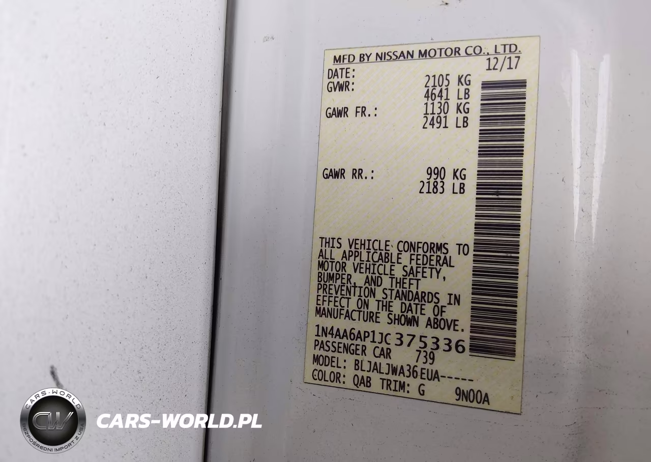 2018 Nissan Maxima 3.5 Sv VIN:1N4AA6AP1JC375336 - 9