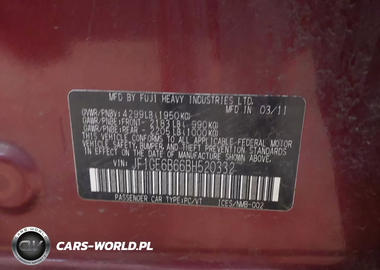 2011 Subaru Impreza 2.5I Premium VIN:JF1GE6B66BH520332 - 9