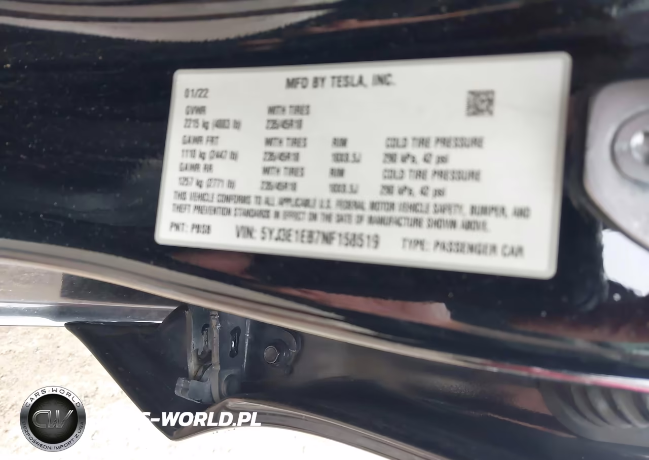 2022 Tesla Model 3 Long Range Dual Motor All-Wheel Drive VIN:5YJ3E1EB7NF158519 - 9