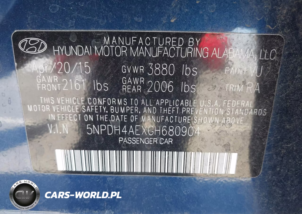 2016 Hyundai Elantra Se VIN:5NPDH4AEXGH680904 - 9