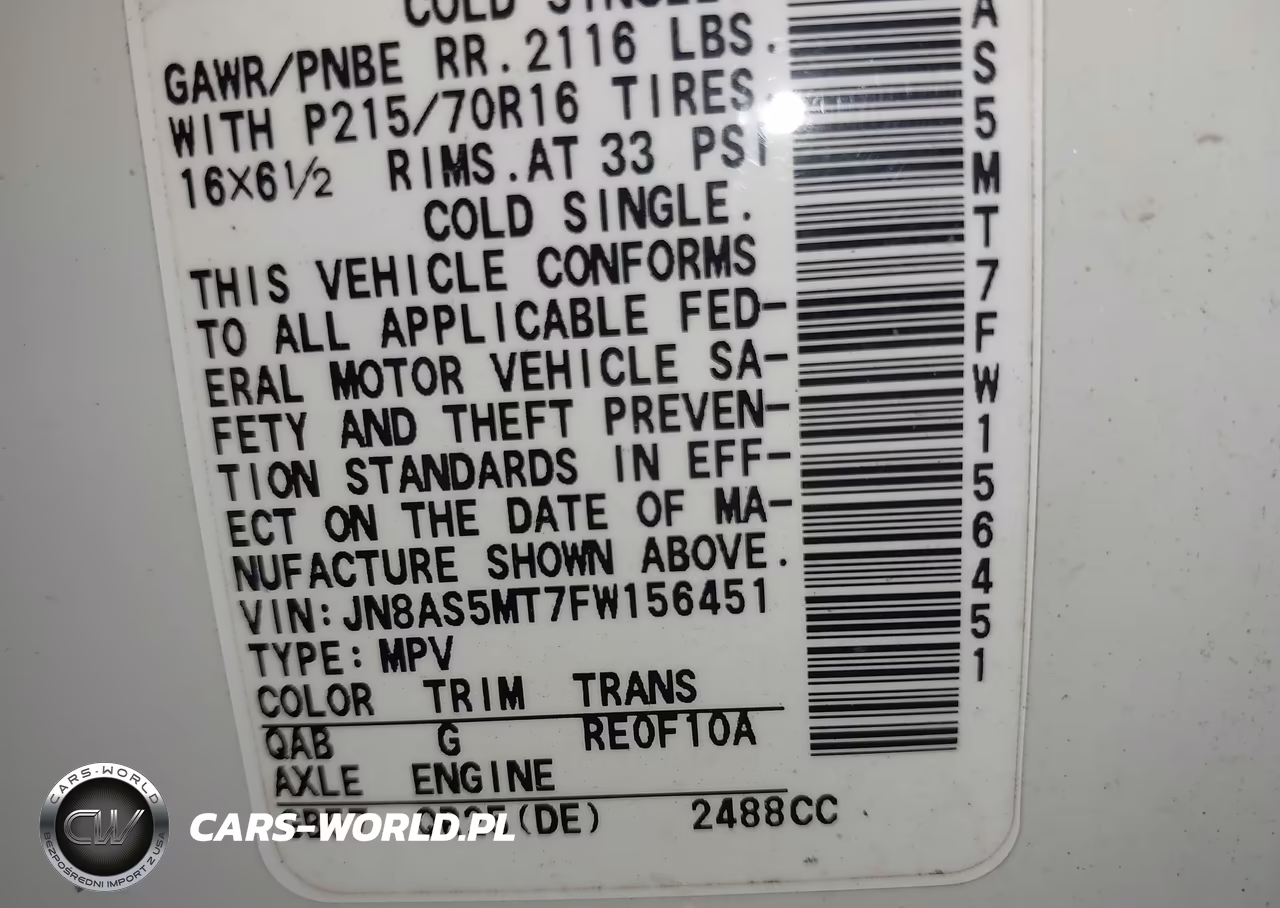 2015 Nissan Rogue Select S VIN:JN8AS5MT7FW156451 - 9