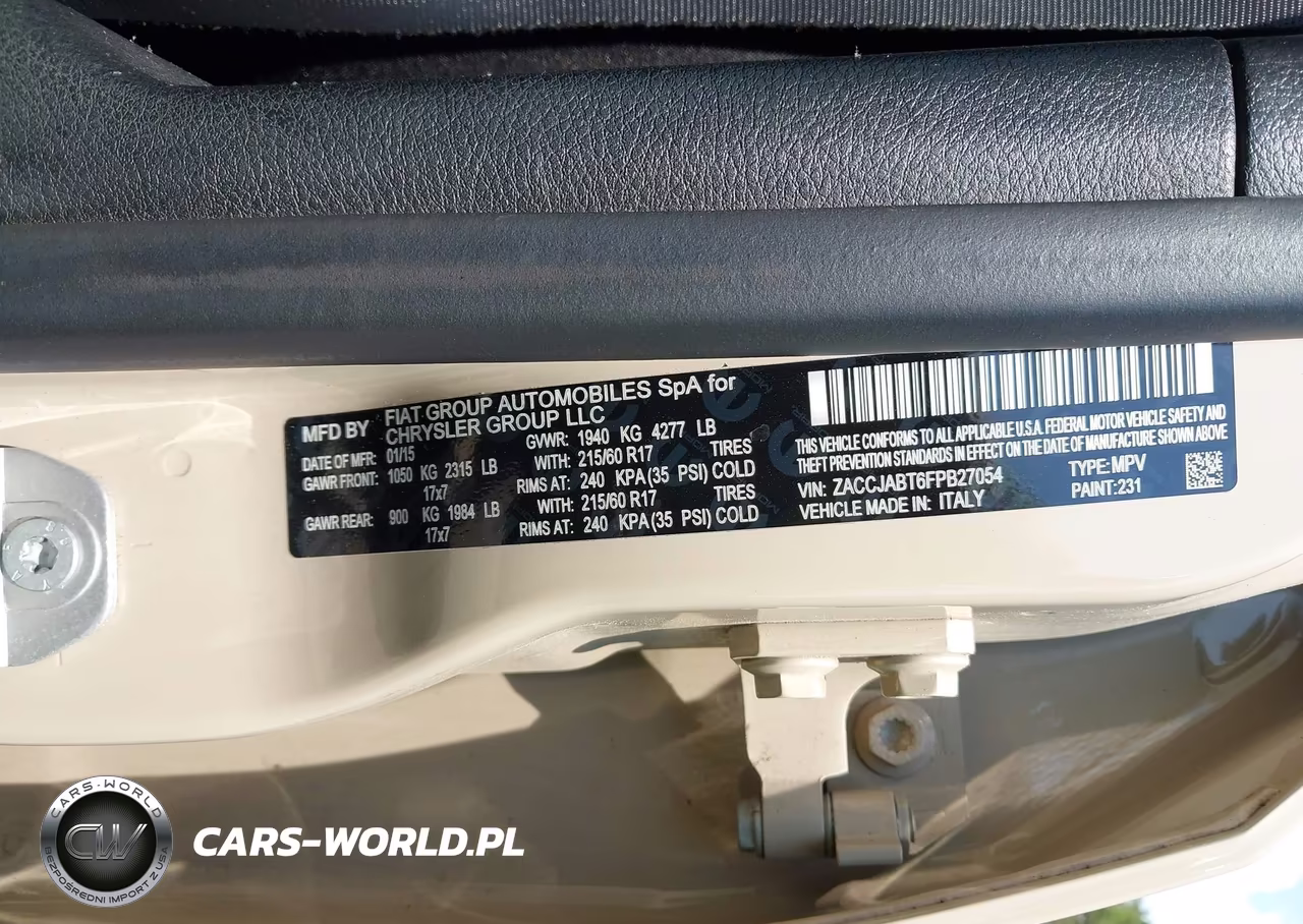 2015 Jeep Renegade Latitude VIN:ZACCJABT6FPB27054 - 9